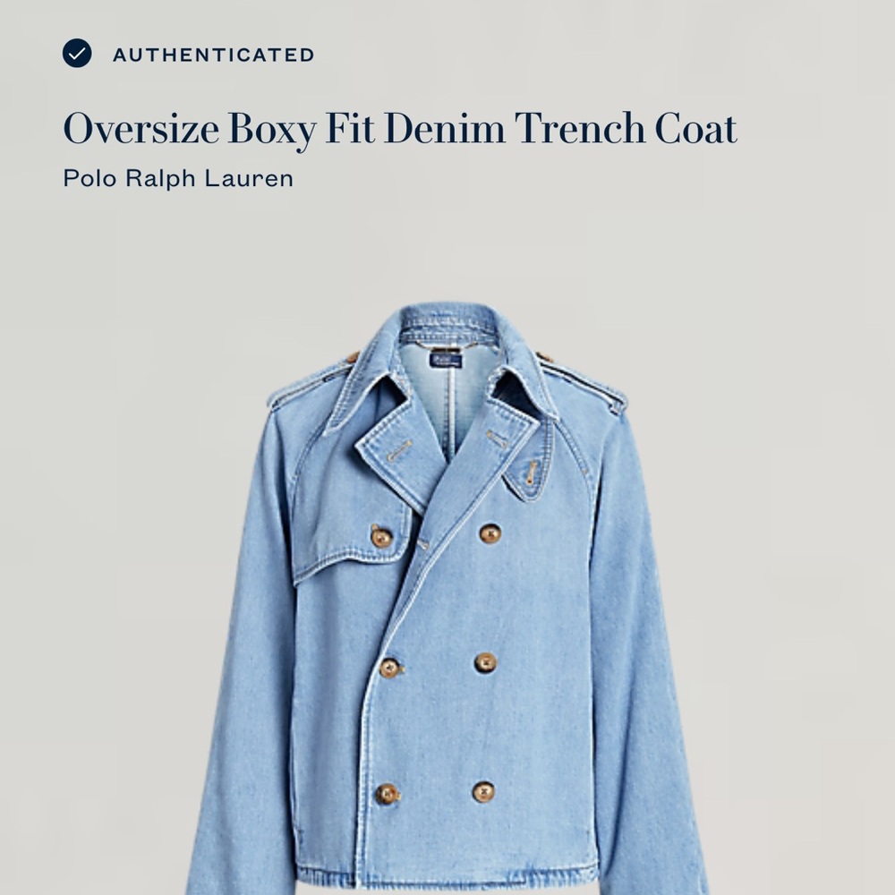 Polo by Ralph Lauren Oversize Boxy Fit Denim Trench Coat